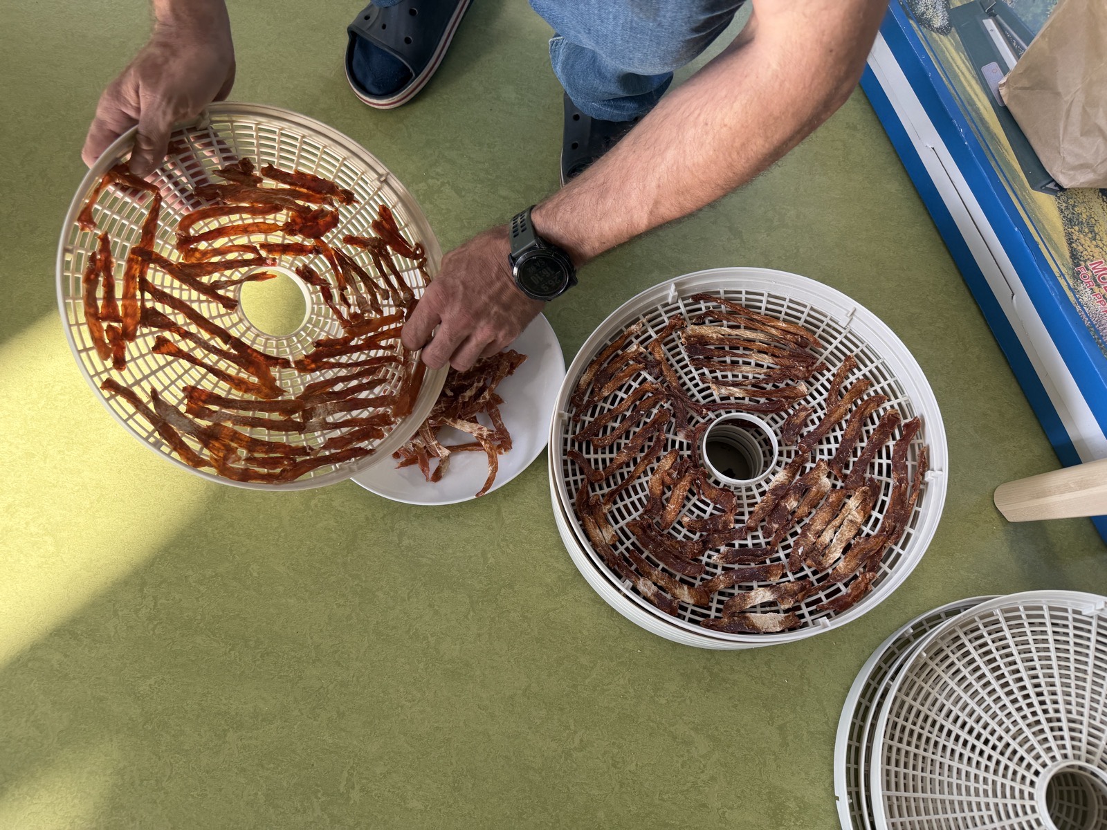 Sušení masa na výcviku